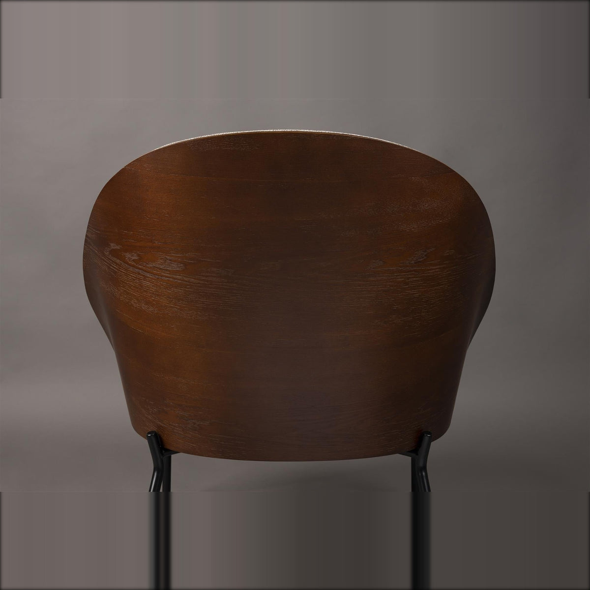 Lounge Chair Rodin Beige Domestica – Wood Shell Back Detail