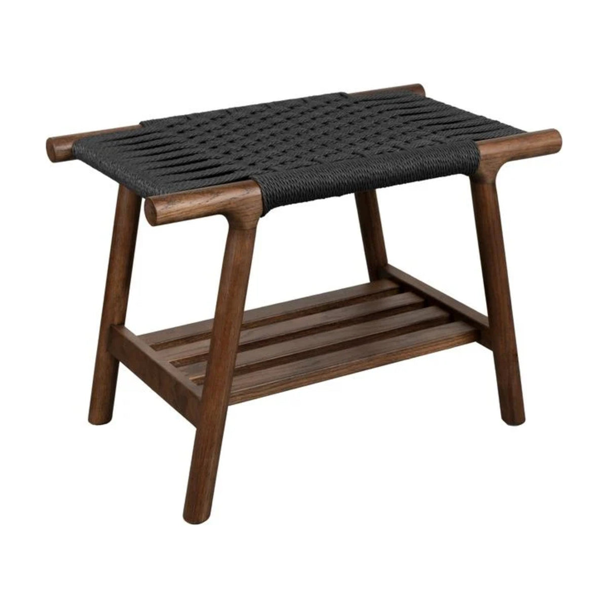 Stool Kintaro Walnut Domestica – Three Quarter View on White