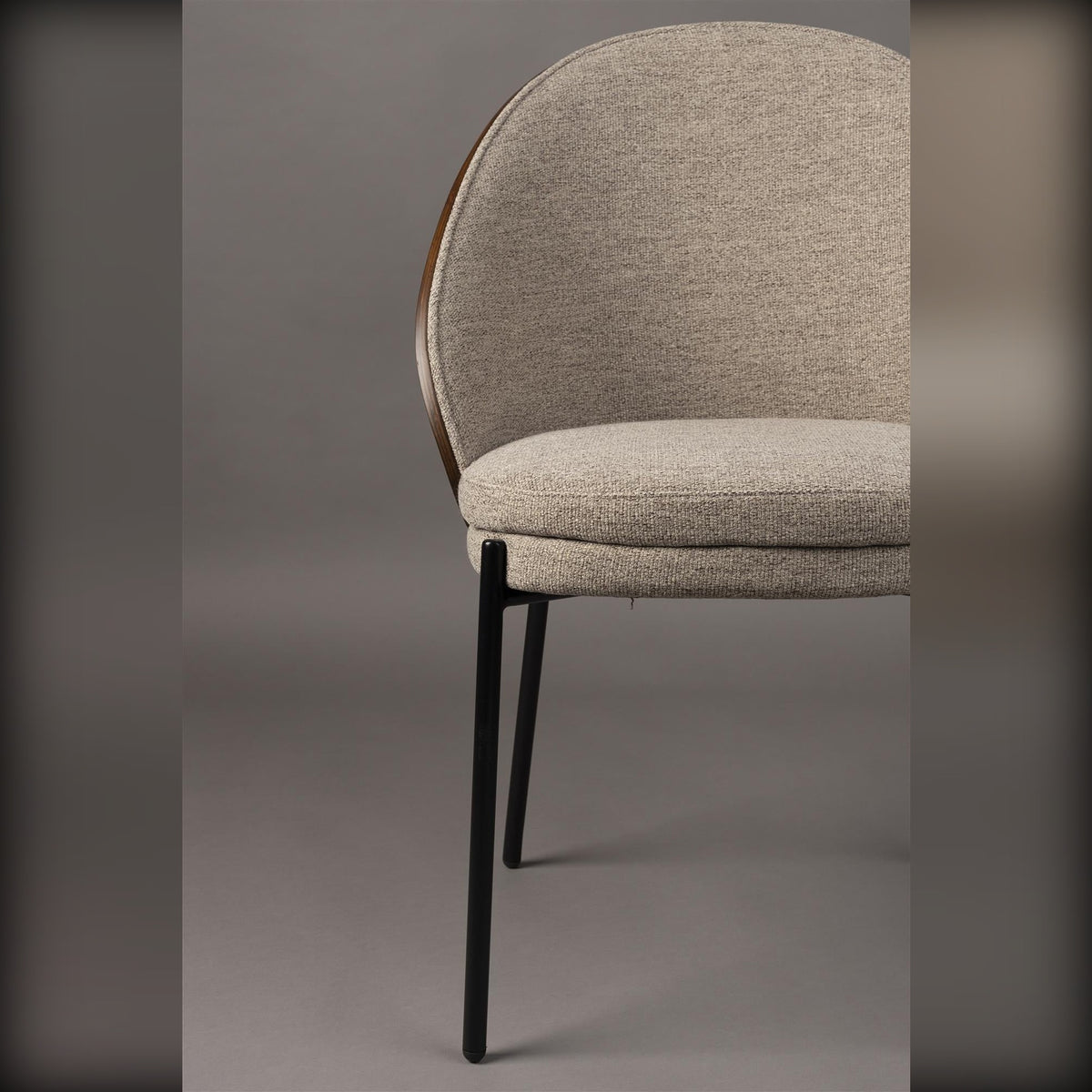 Dining Chair Rodin Beige Domestica – Upholstered Seat and Backrest Detail