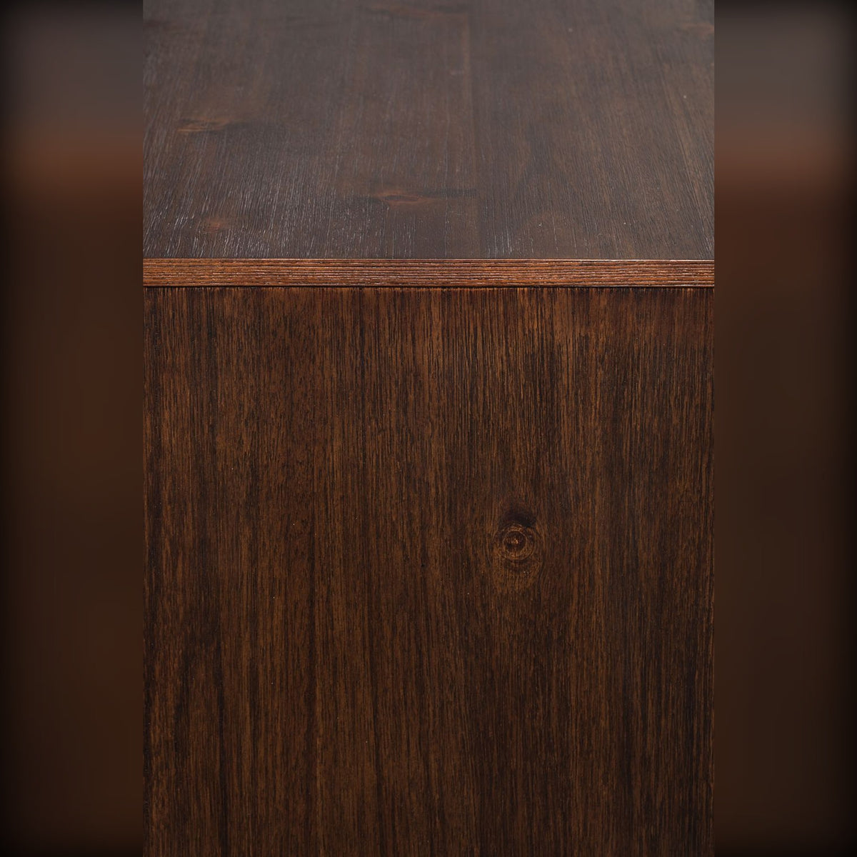 Sideboard Class High Golden Brown Domestica – Wood Top Edge Close-up