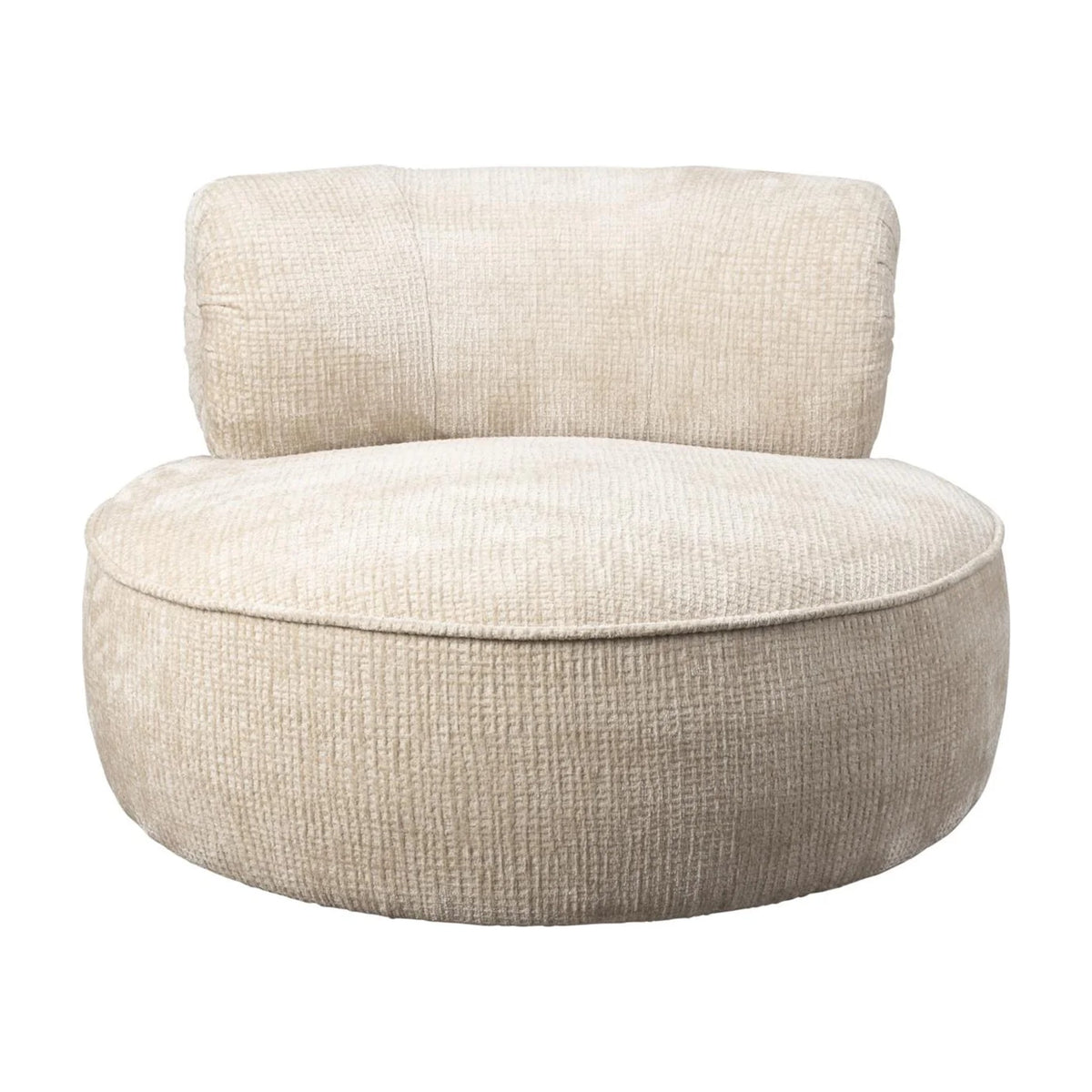 Lounge Chair Tilbury Natural Beige Domestica – Front View on White
