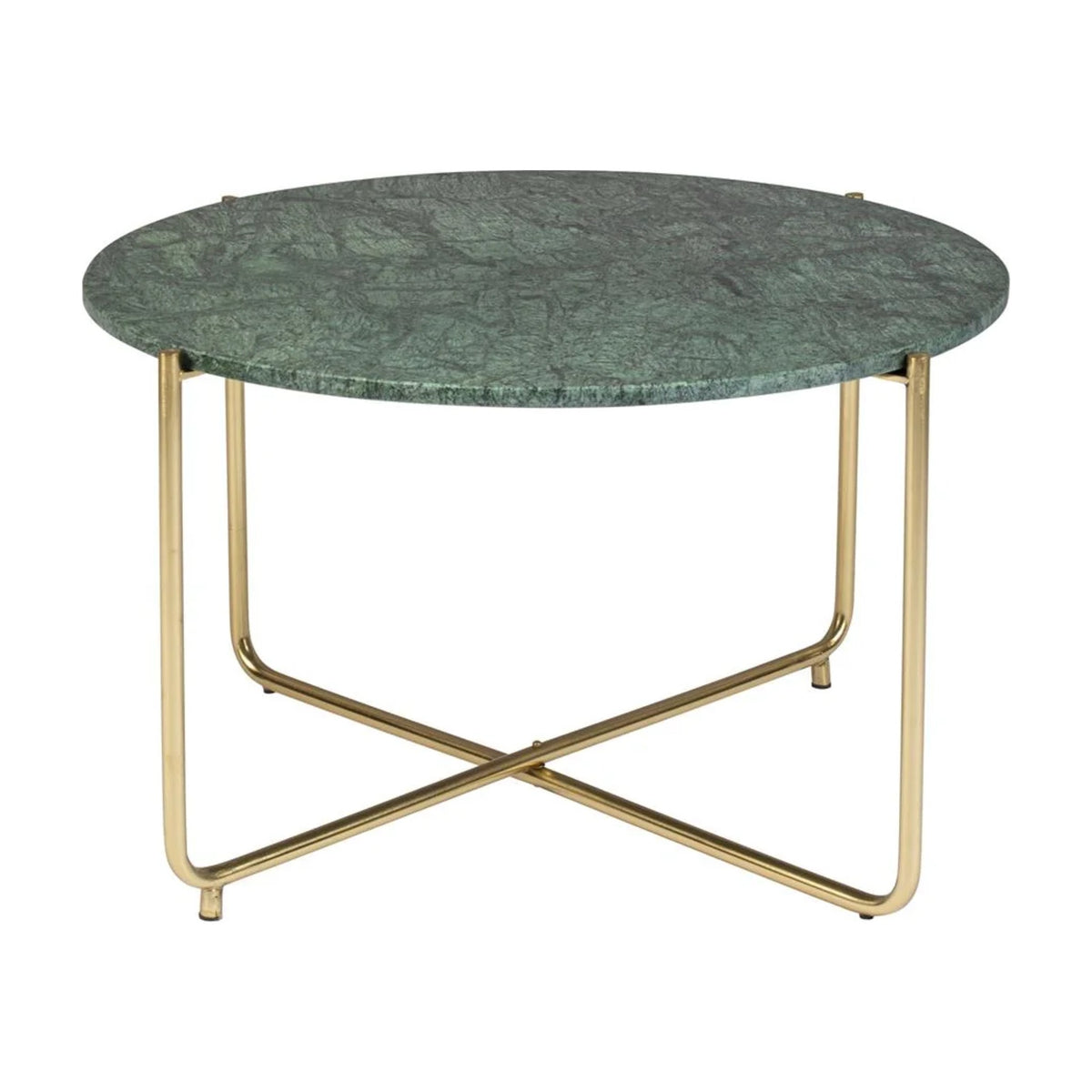 Coffee Table Timpa Marble Green Domestica – Elevated View on White