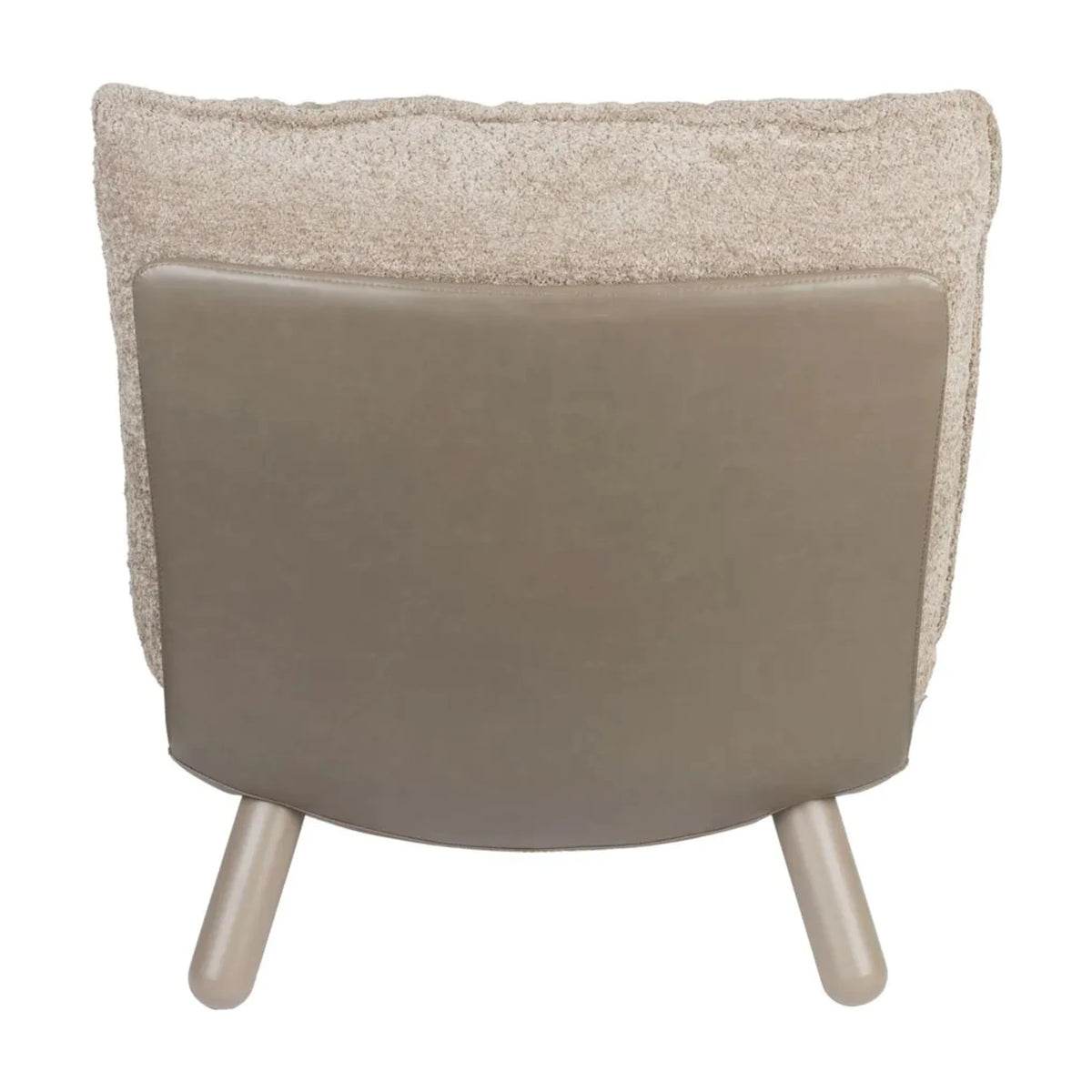 Lounge Chair Lazy Sack Soft Beige Domestica – Back View on White