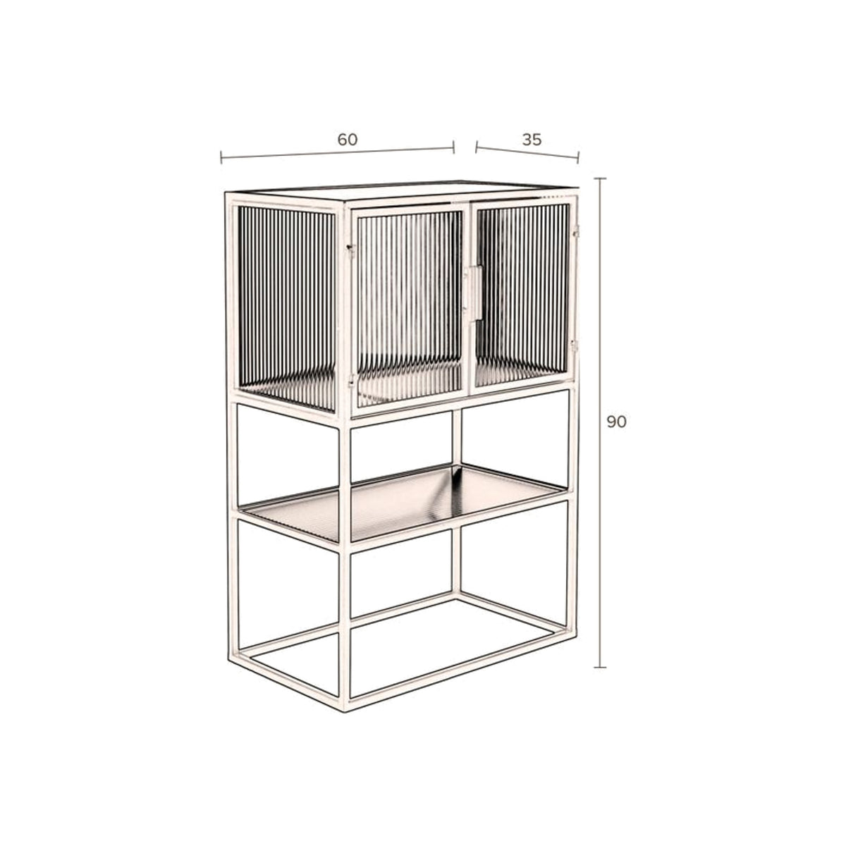 Cabinet Boli Small Black Domestica – Dimensions Drawing