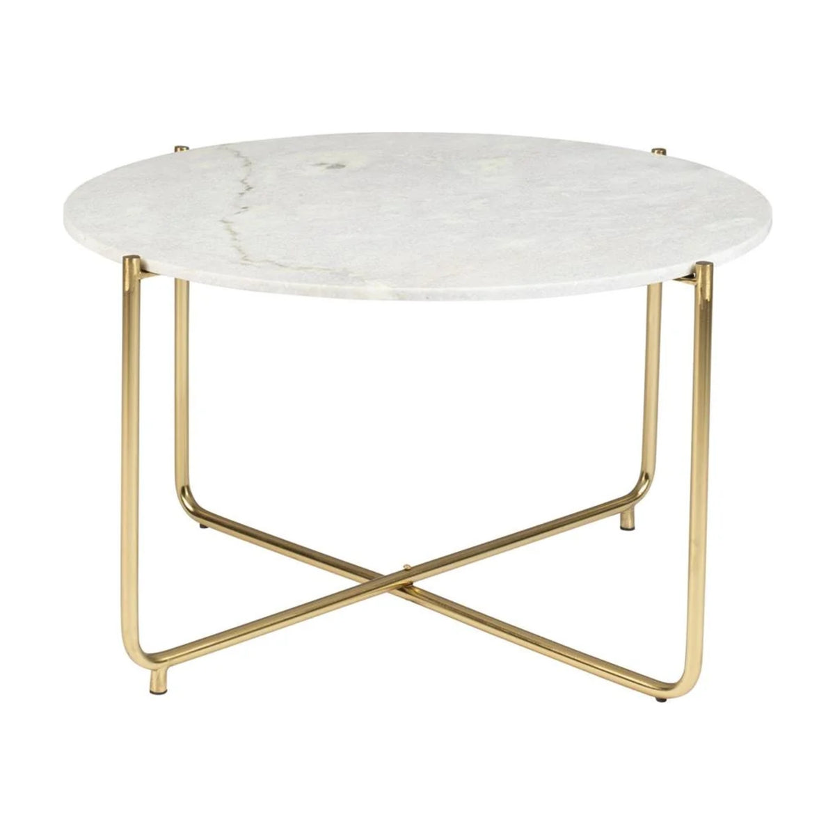 Coffee Table Timpa Marble White Domestica – Three Quarter View on White