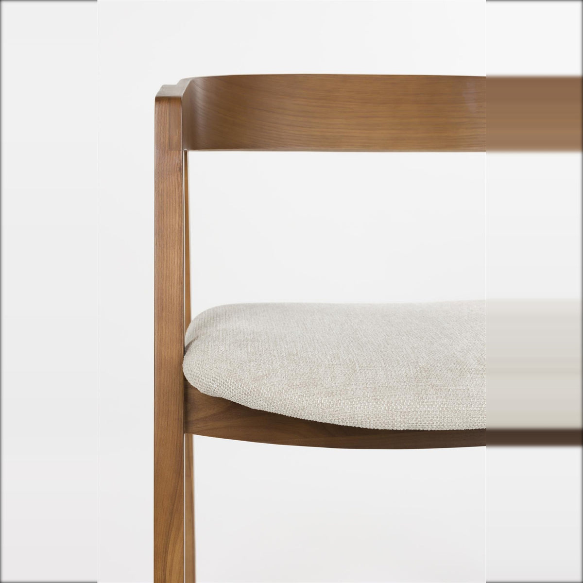 Dining Chair Mads Walnut Domestica – Backrest and Seat Close-up