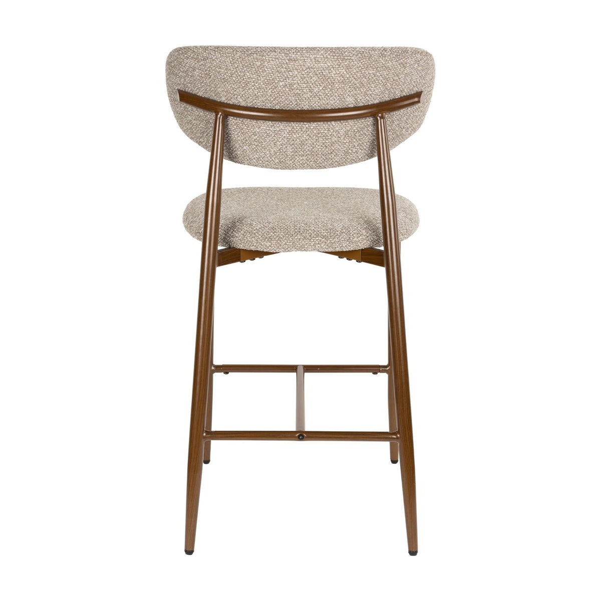 Counter Stool Noor Brown Domestica – Back View on White