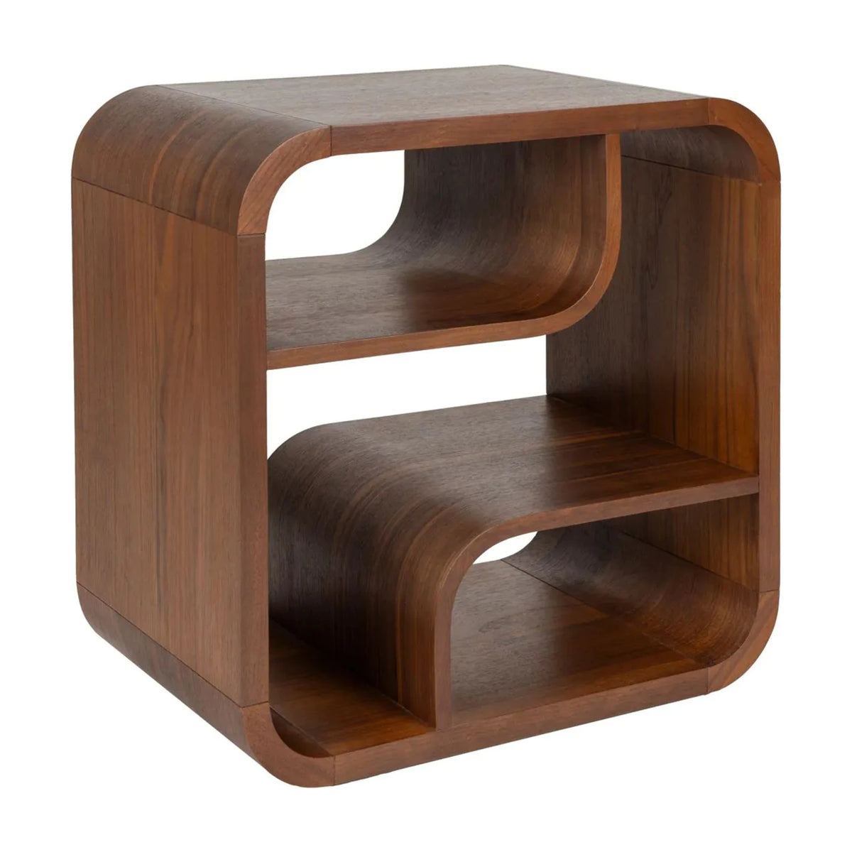 Cabinet Seven S Walnut Domestica – Three Quarter View on White