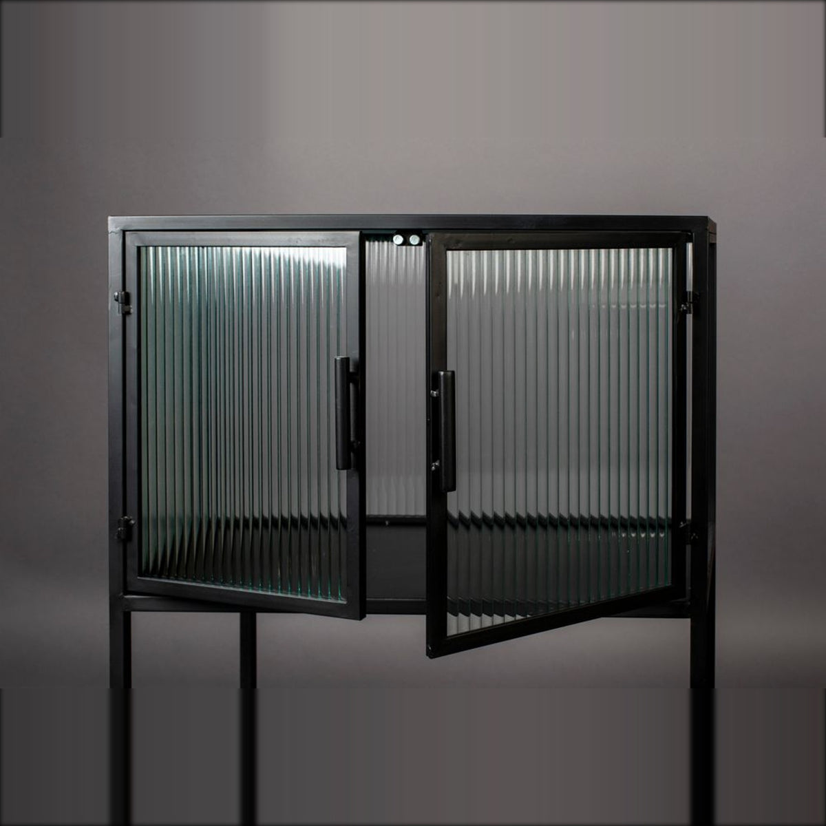 Cabinet Boli Small Black Domestica – Open Door Close-up