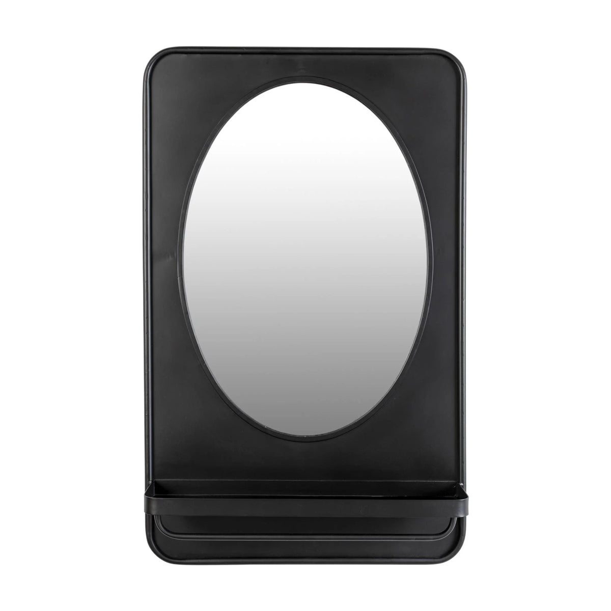 Mirror Shelf Pascal M Black Domestica – Front View on White