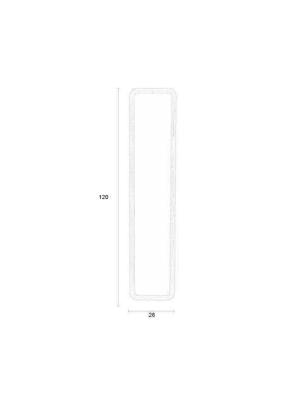 Mirror Nyko Rectangle M Domestica – Dimensions Drawing