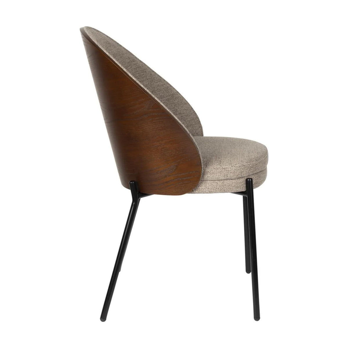 Dining Chair Rodin Beige Domestica – Side View on White