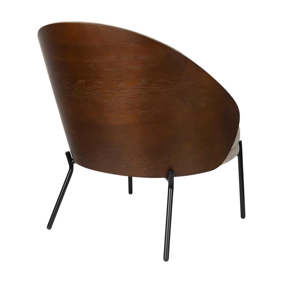 Lounge Chair Rodin Beige Domestica – Back Three Quarter View on White