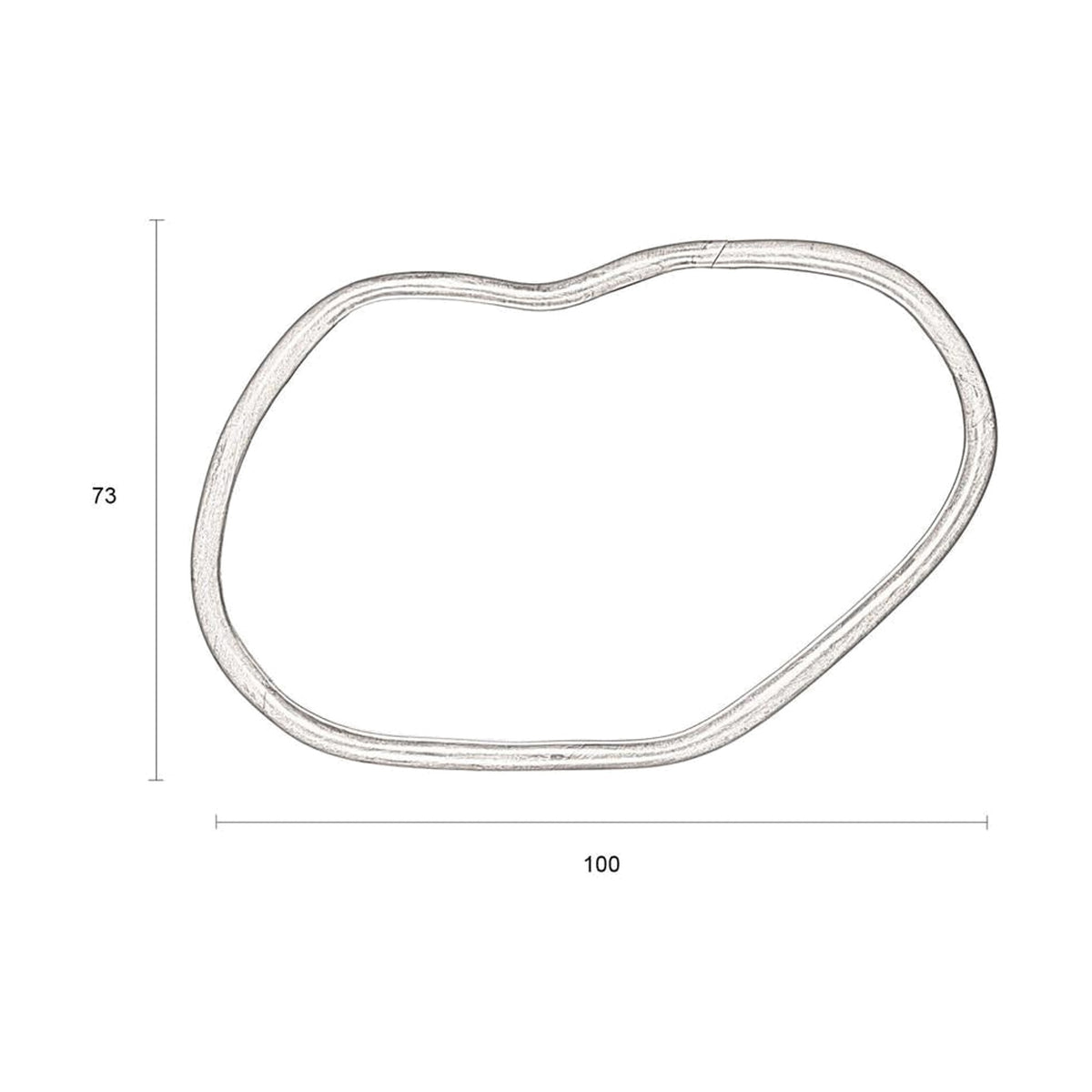 Mirror Ashley Walnut Domestica – Dimensions Drawing