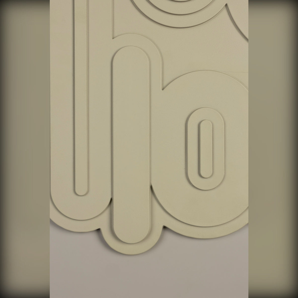 Wall Art August Brown Rice Domestica – Raised Relief Detail