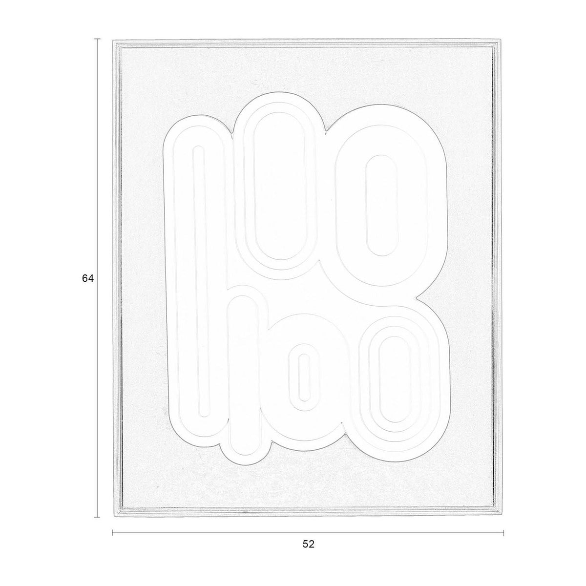 Wall Art August Brown Rice Domestica – Dimensions Drawing