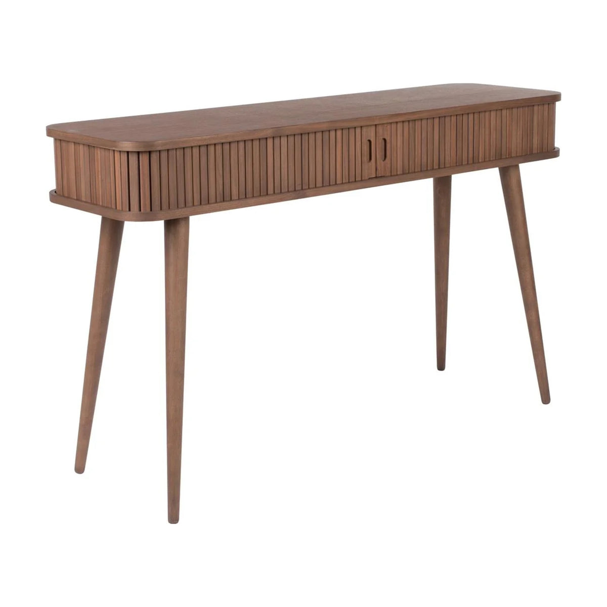 Console Table Barbier Walnut Domestica – Three Quarter View on White