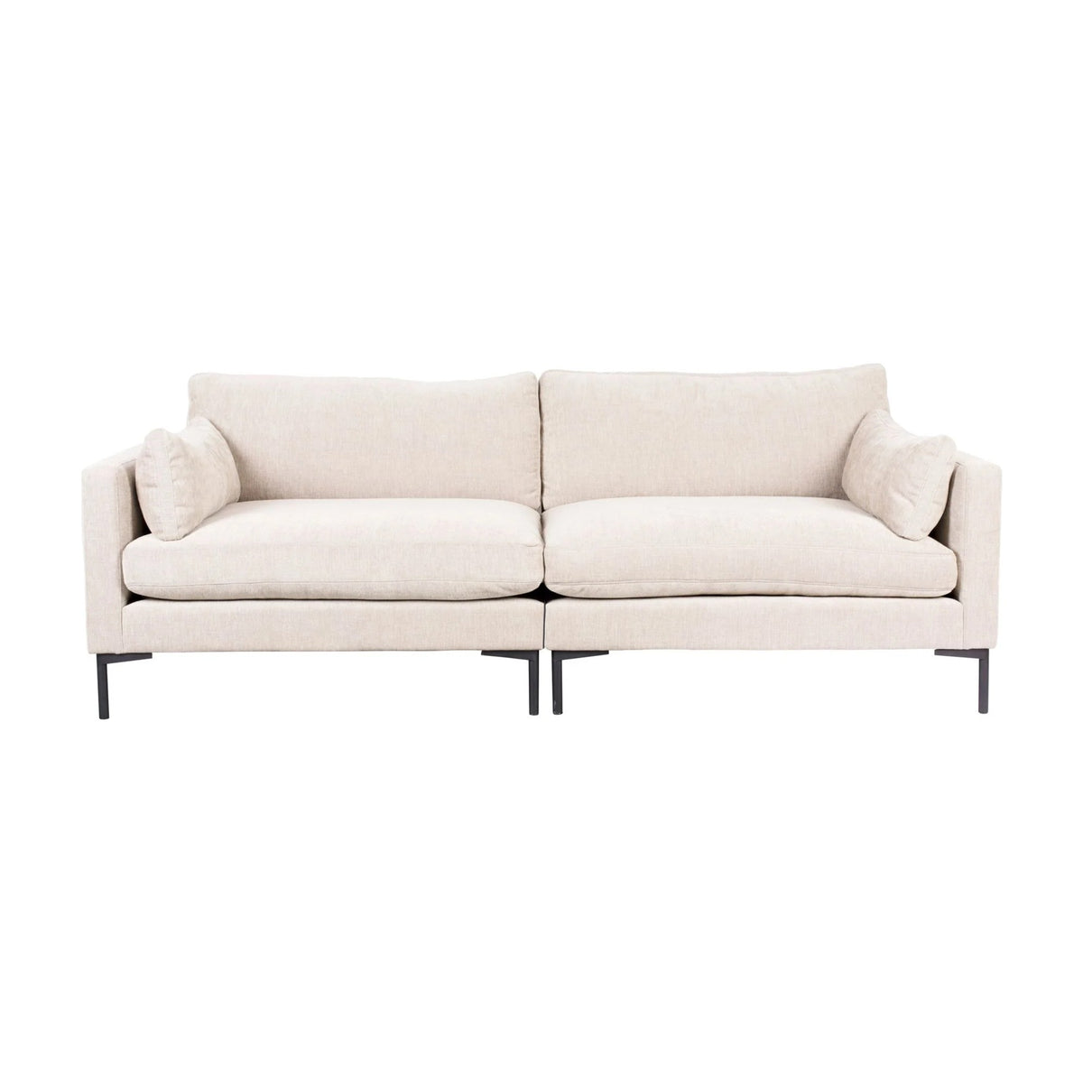 Sofa Summer 3-Seater Cream Domestica – Front View on White