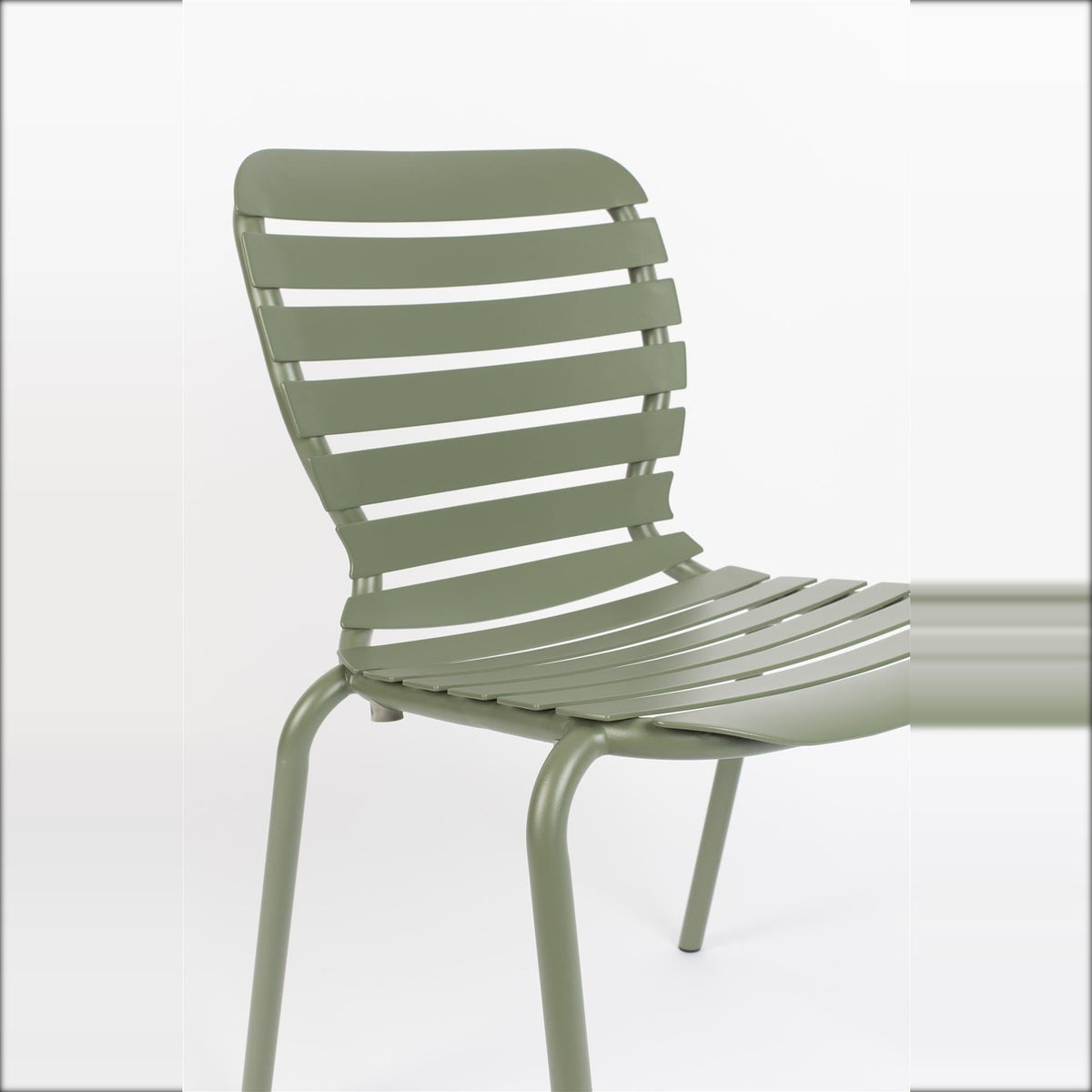Garden Chair Vondel Green Domestica – Slatted Seat and Backrest Close-up