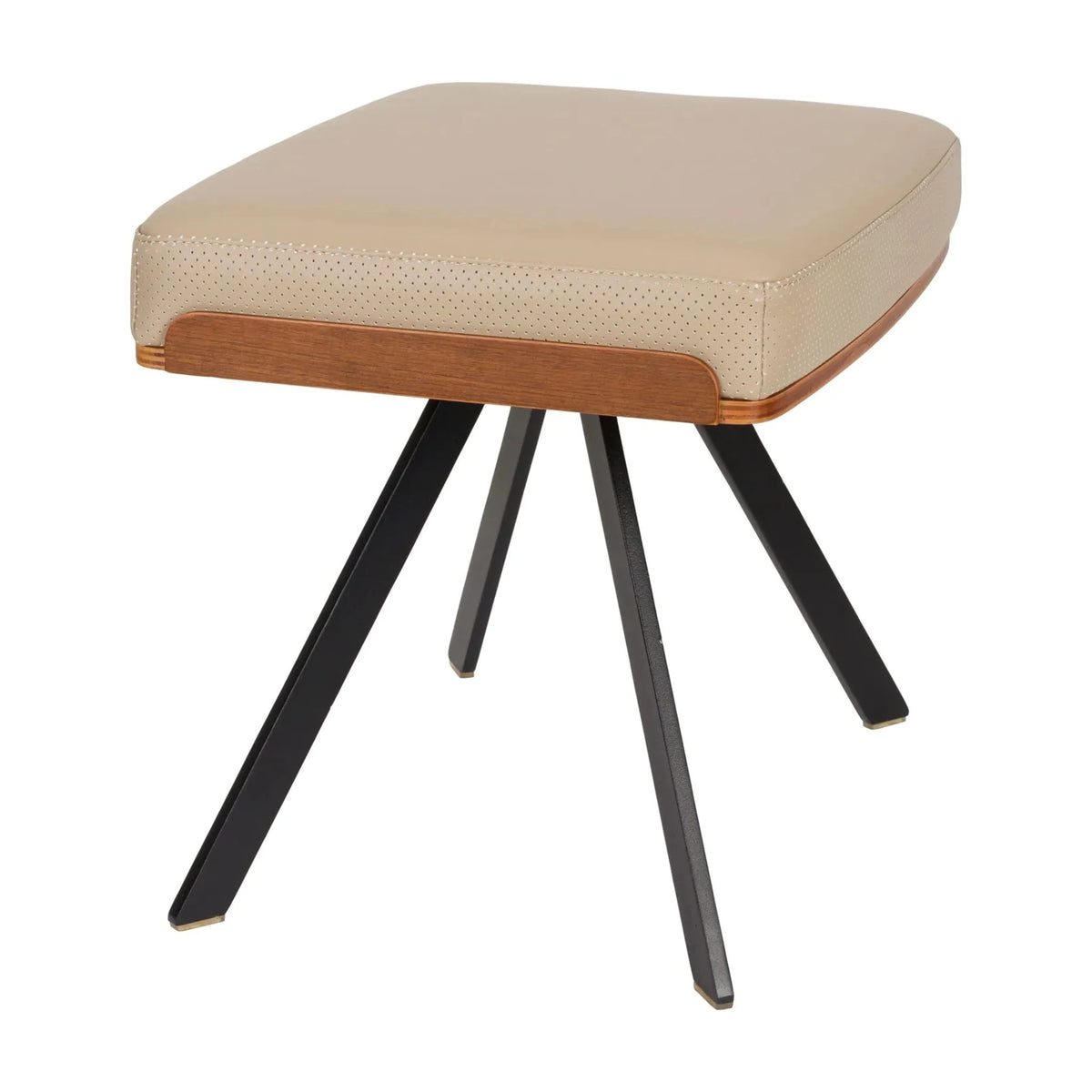 Stool Frie Beige Domestica – Three Quarter View on White