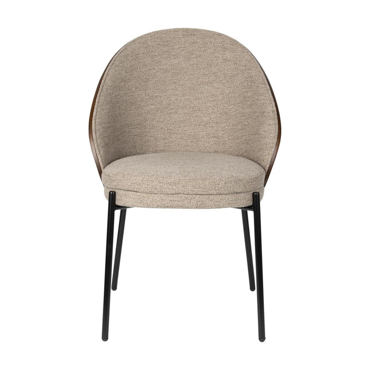 Dining Chair Rodin Beige Domestica – Front View on White