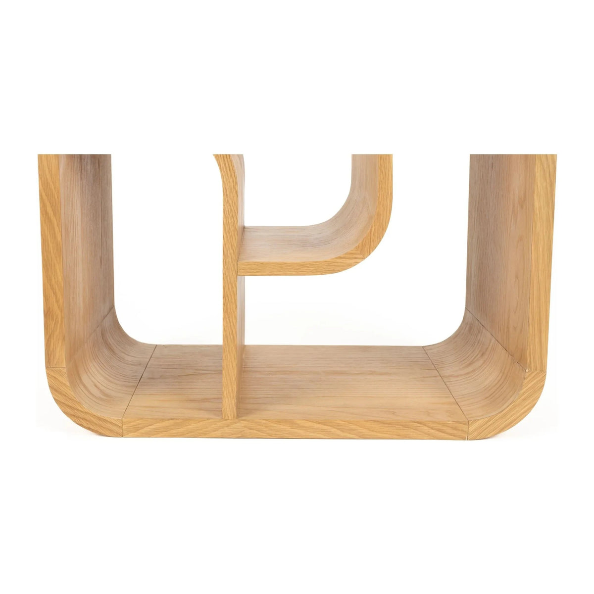 Cabinet Seven Natural Oak Domestica – Curved Base Compartment Detail