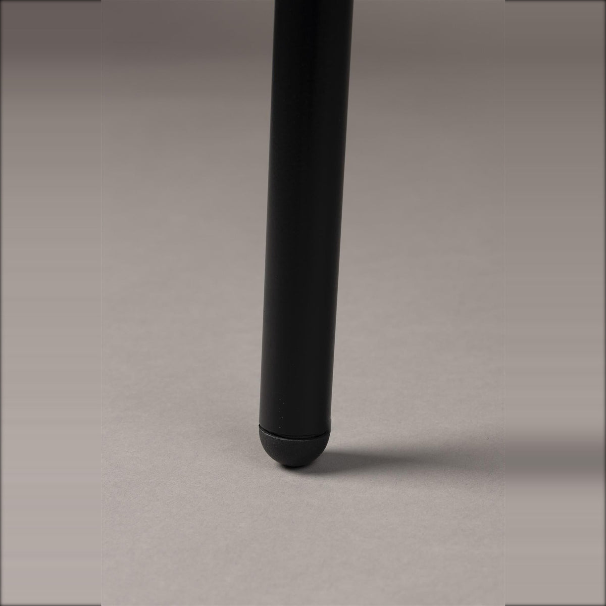 Dining Chair Rodin Beige Domestica – Black Leg Foot Close-up