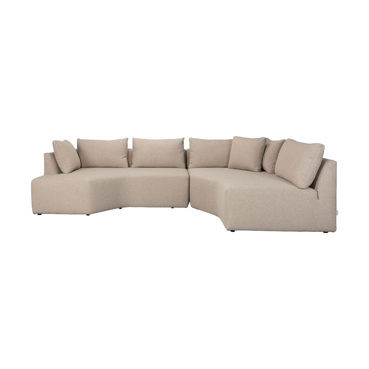 Sofa Prosper Right Cappuccino Domestica – Front View on White