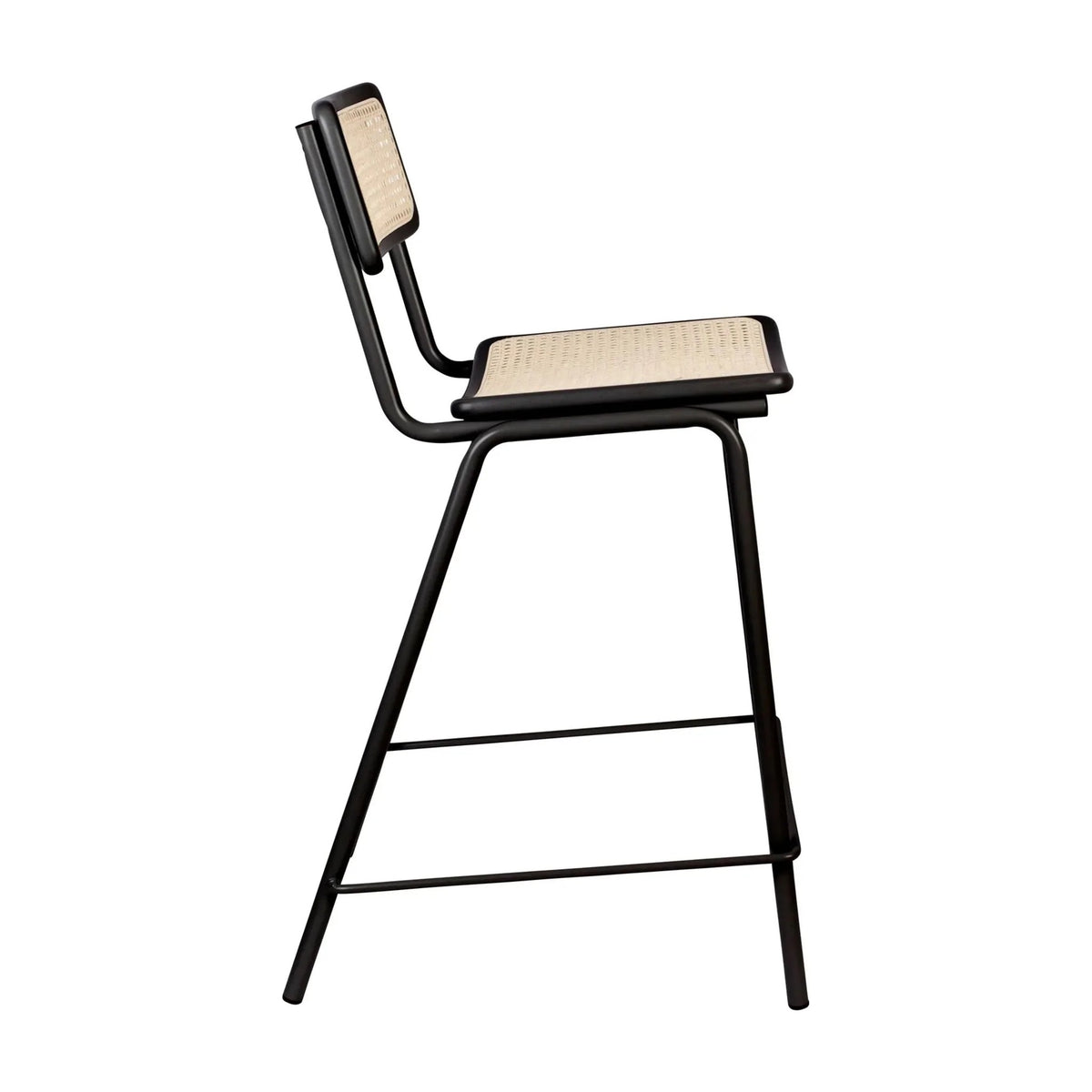 Counter Stool Jort 66.5 cm Natural Black Domestica – Side View