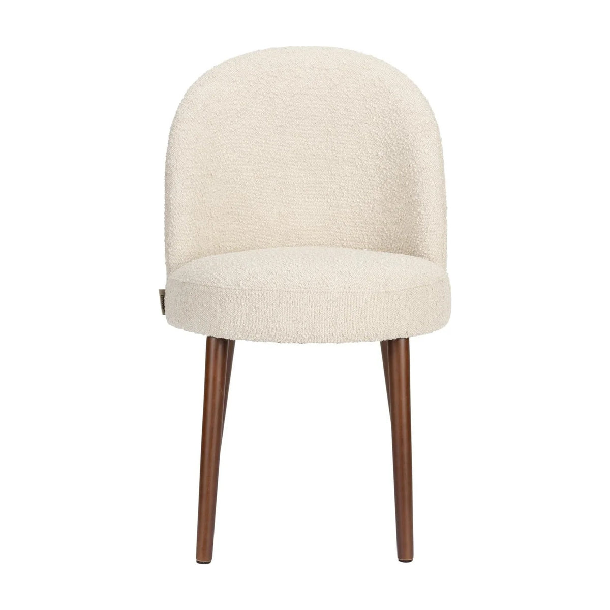 Dining Chair Barbara Boucle Beige Domestica – Front View on White