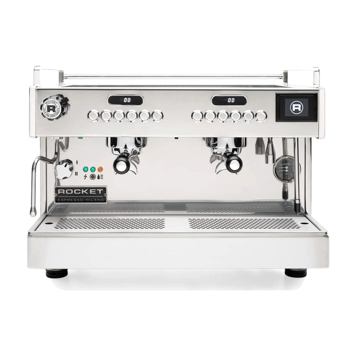 Coffee Machine BOXER EVO Stainless Rocket Espresso Domestica – Front View on White