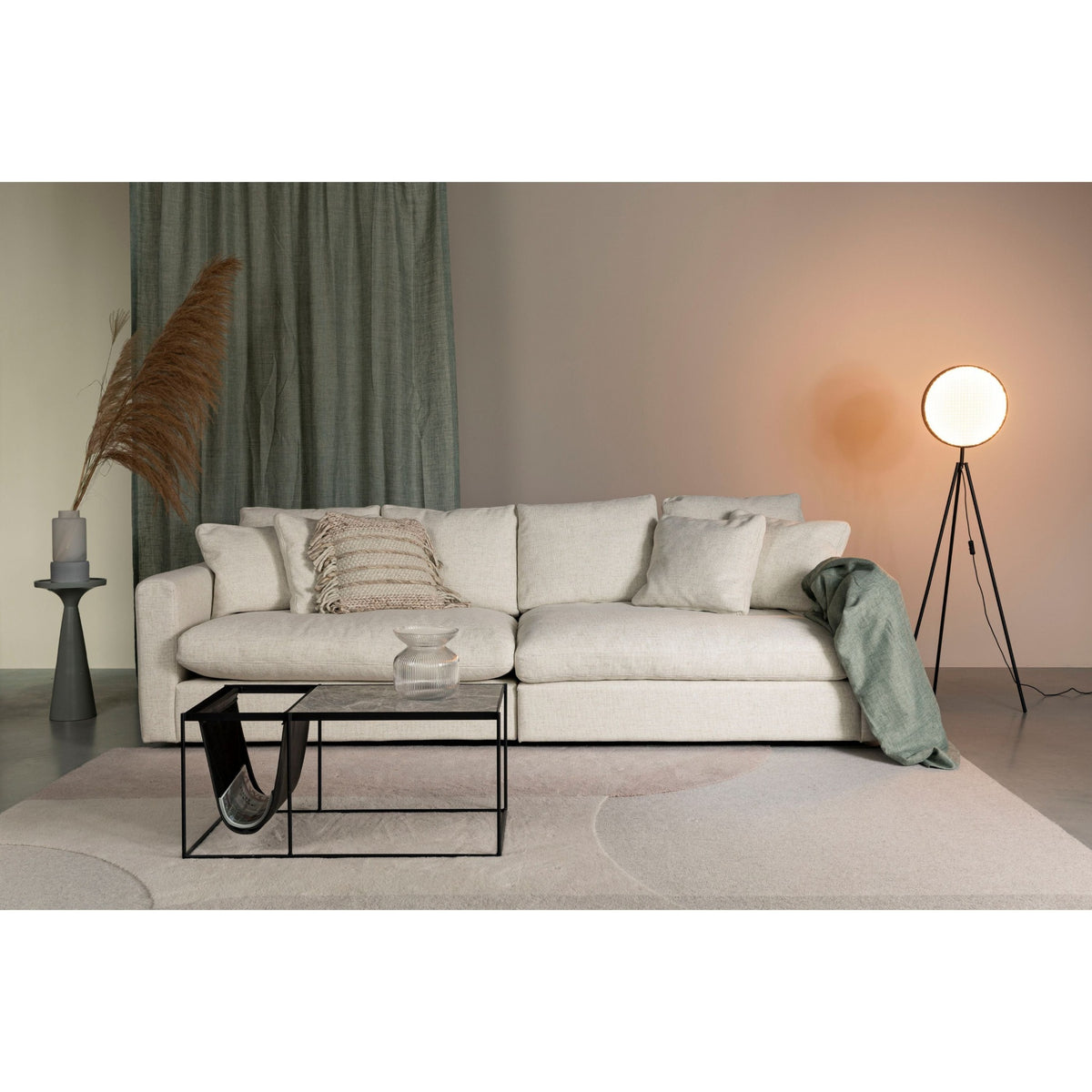 Sofa Element Sense Right Cream Domestica – Lifestyle – Complete Sense Sofa in a Living Room