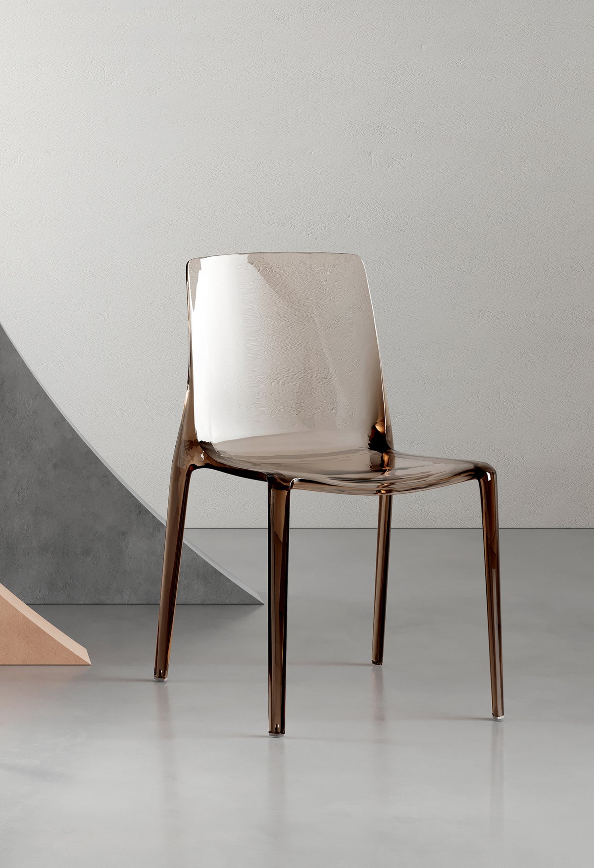 Dining Chair Agatha Polycarbonate Cappuccino Domestica – Lifestyle