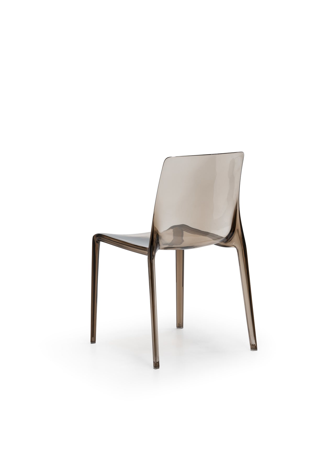 Dining Chair Agatha Polycarbonate Cappuccino Domestica – Product View on White