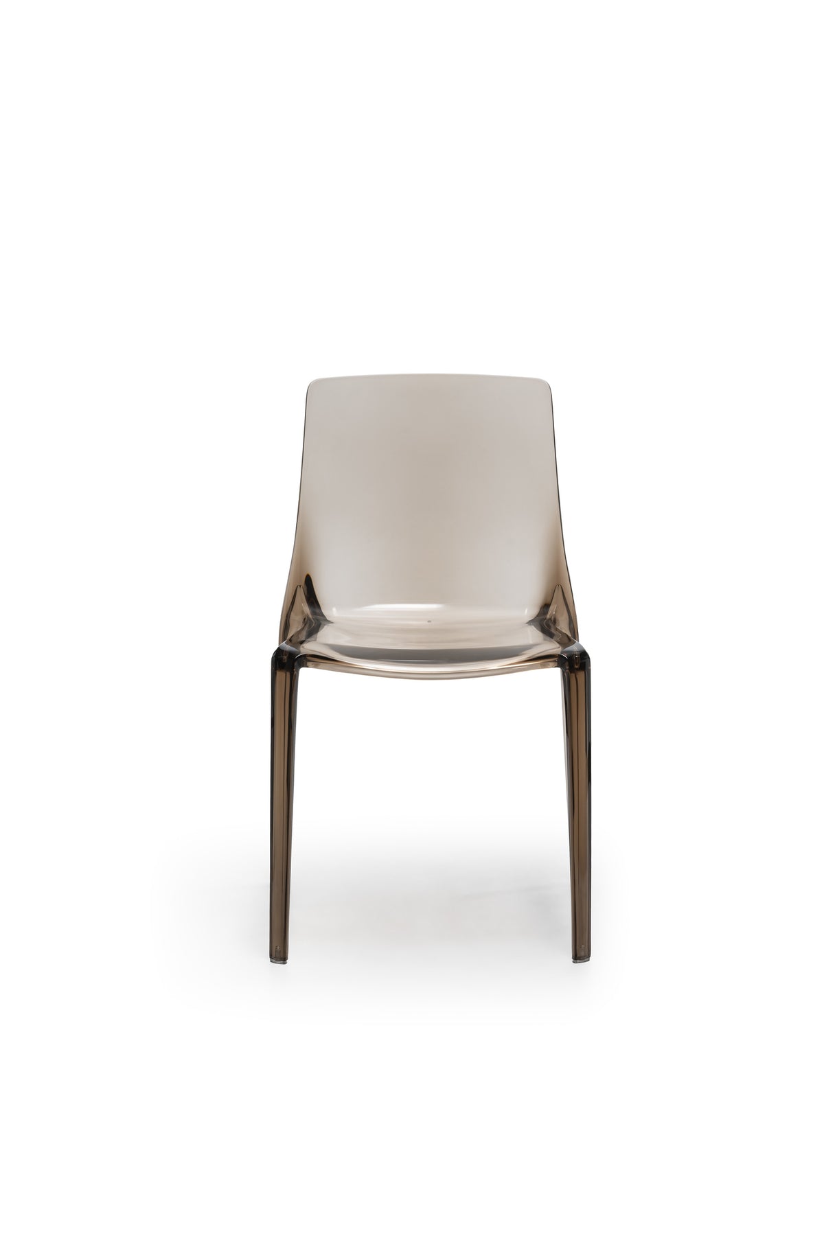 Dining Chair Agatha Polycarbonate Cappuccino Domestica – Product View on White