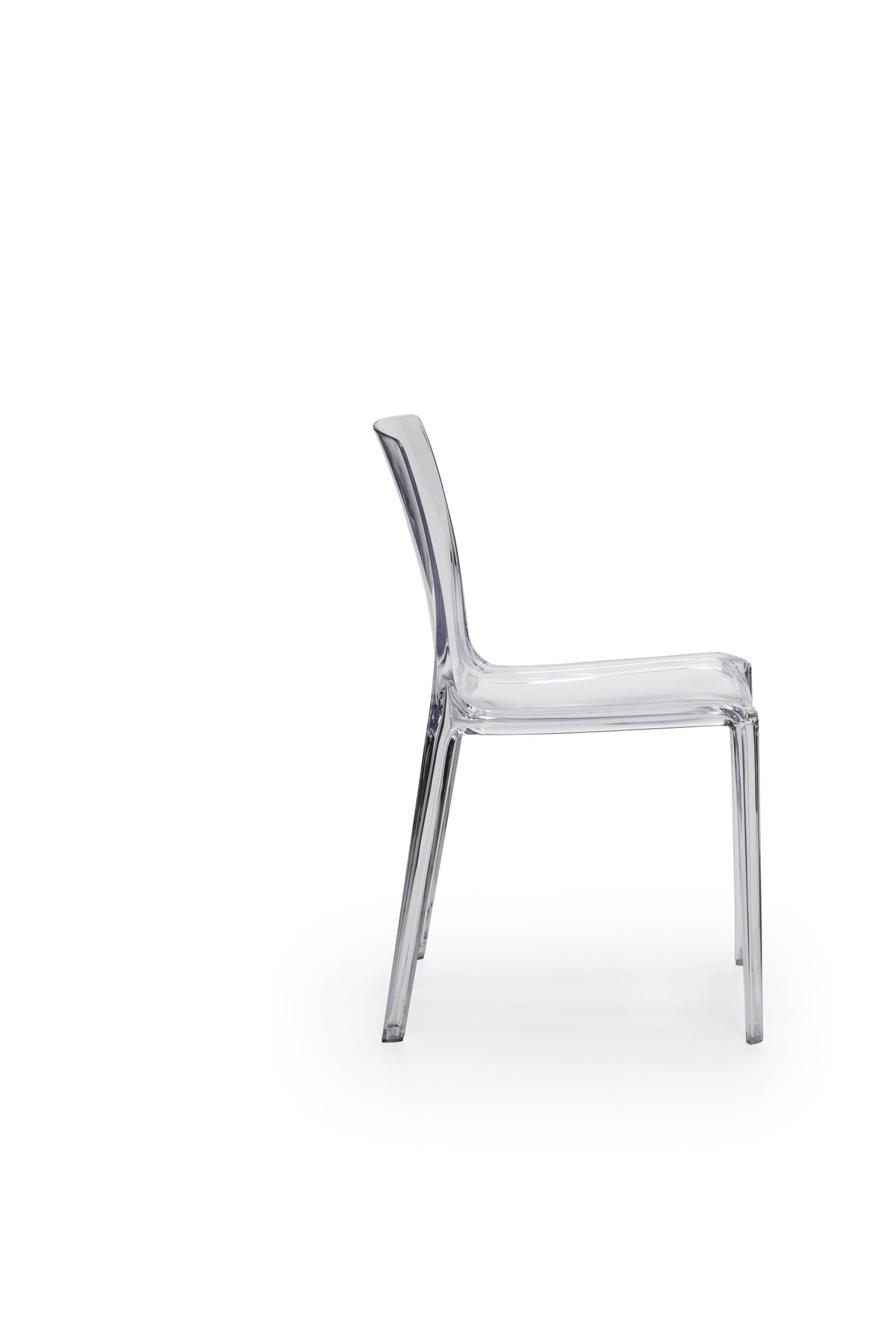 Dining Chair Agatha Polycarbonate Transparent Domestica – Product View on White