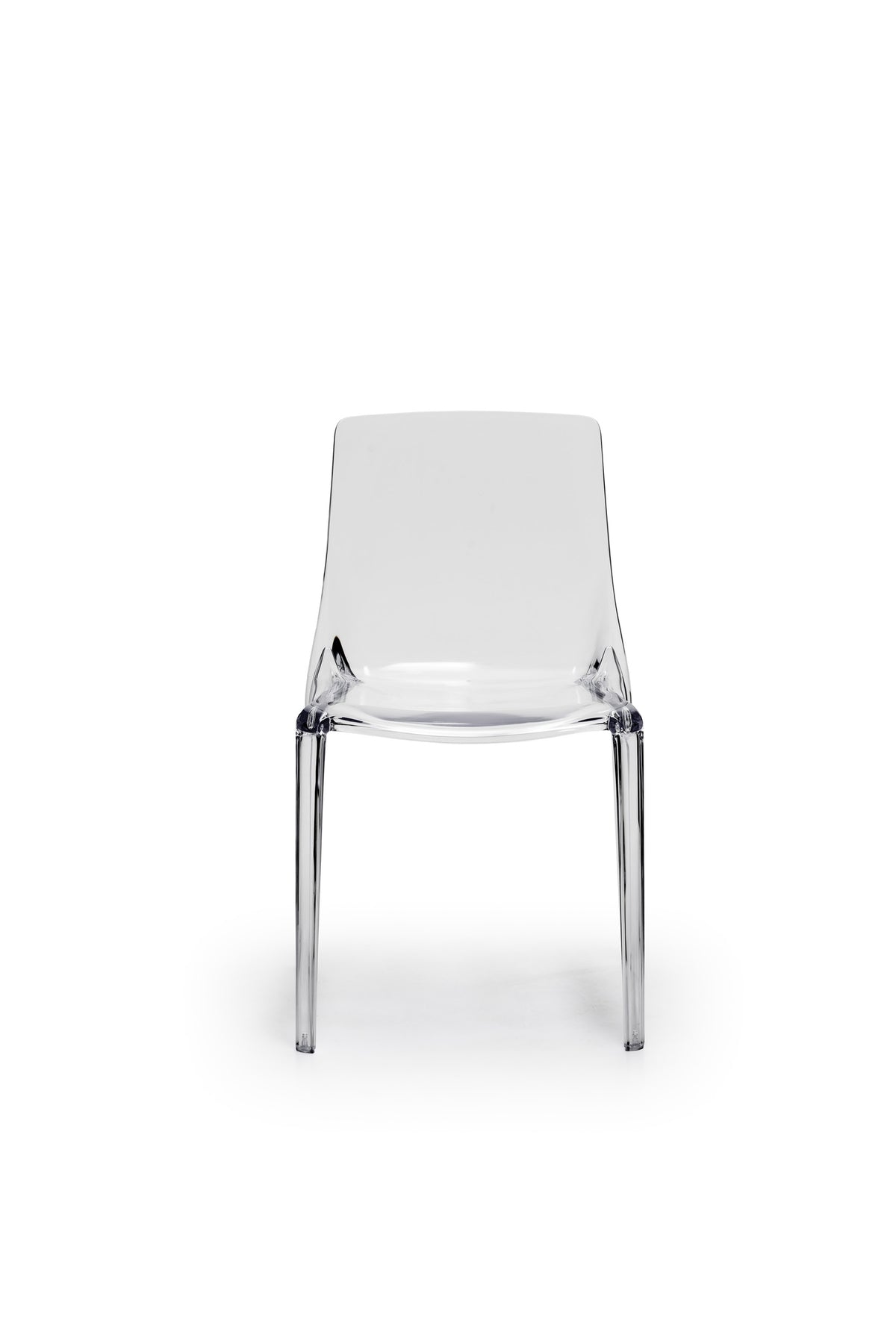 Dining Chair Agatha Polycarbonate Transparent Domestica – Product View on White