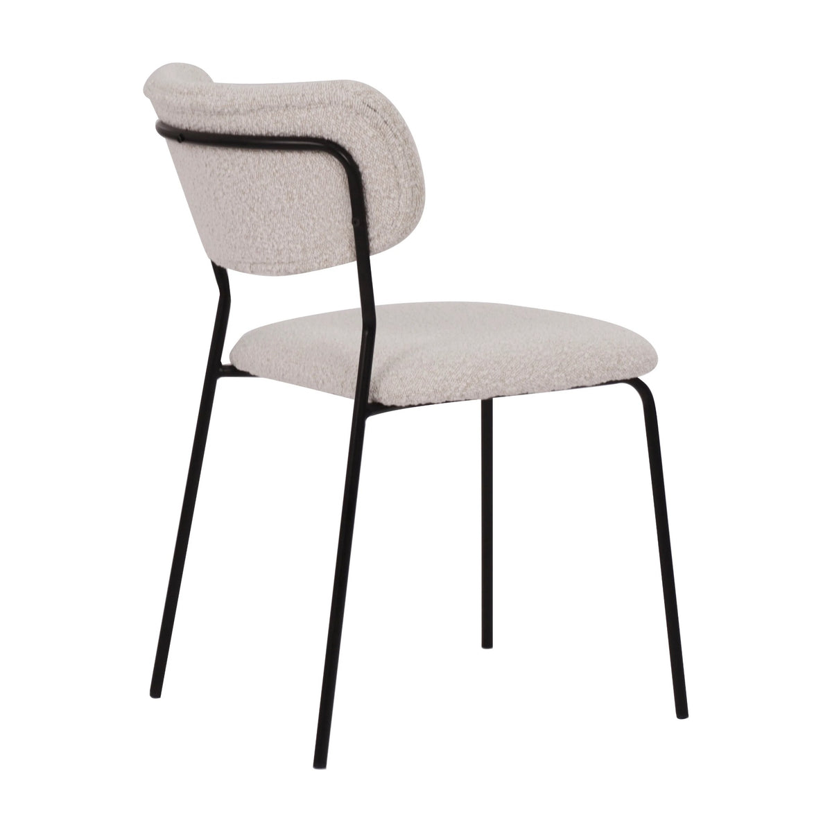 Dining Chair Leah Off White Domestica – Back Three Quarter View on White