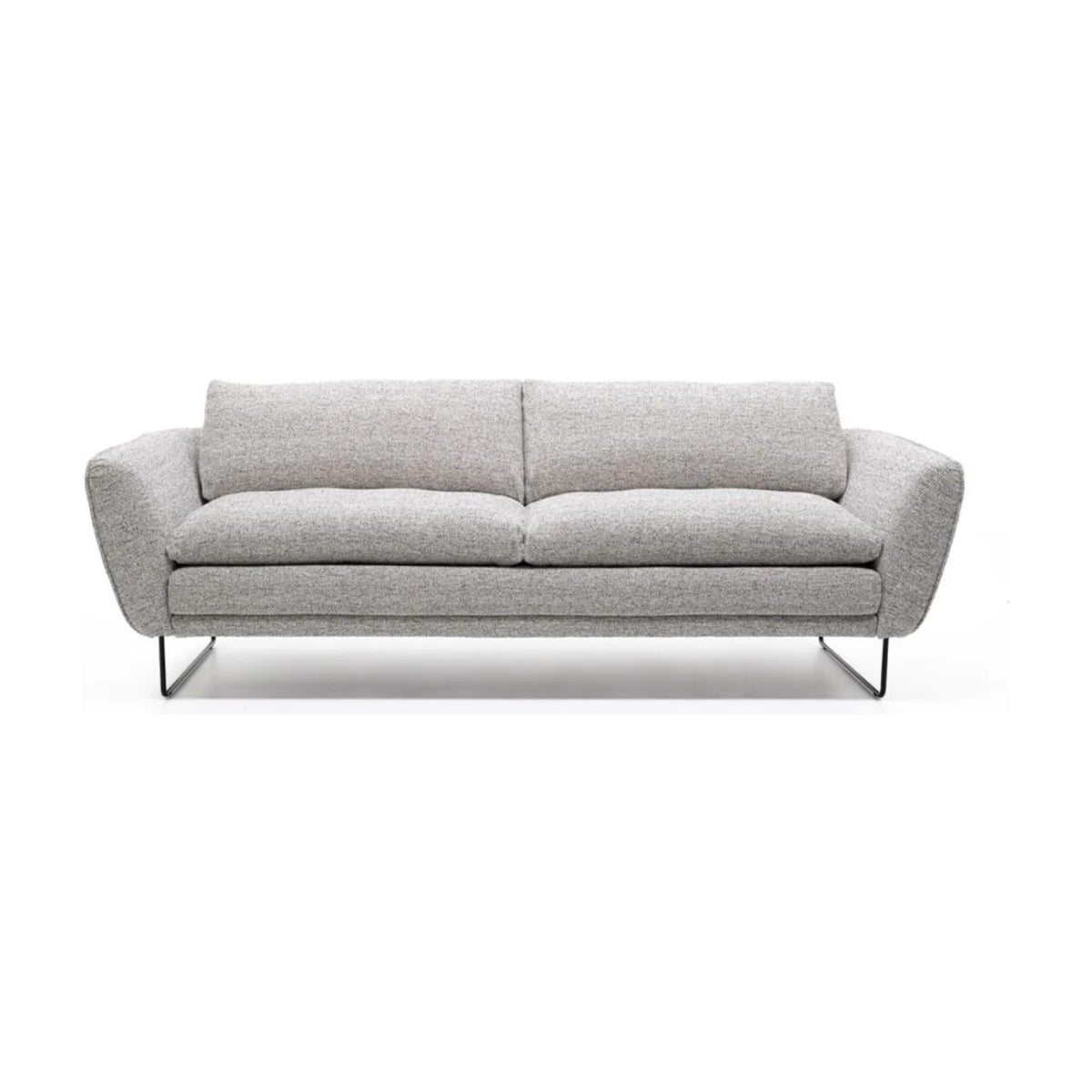 Bliss Domestica – Three-Seater in Light Grey Fabric on White