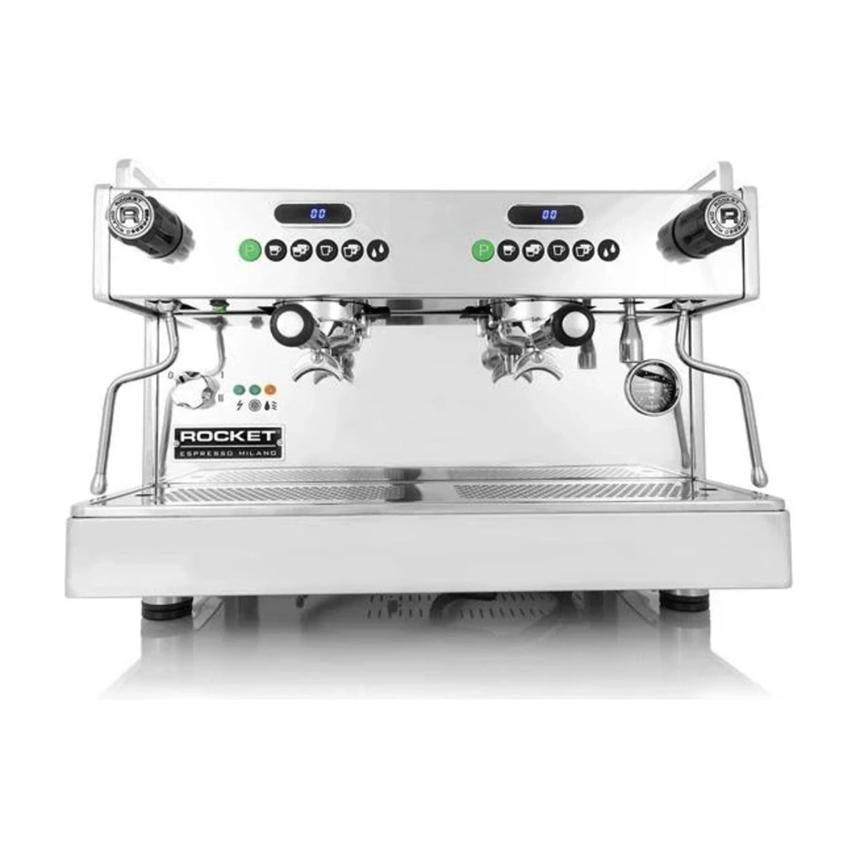 Coffee Machine BOXER EVO Stainless Rocket Espresso Domestica – Front View on White