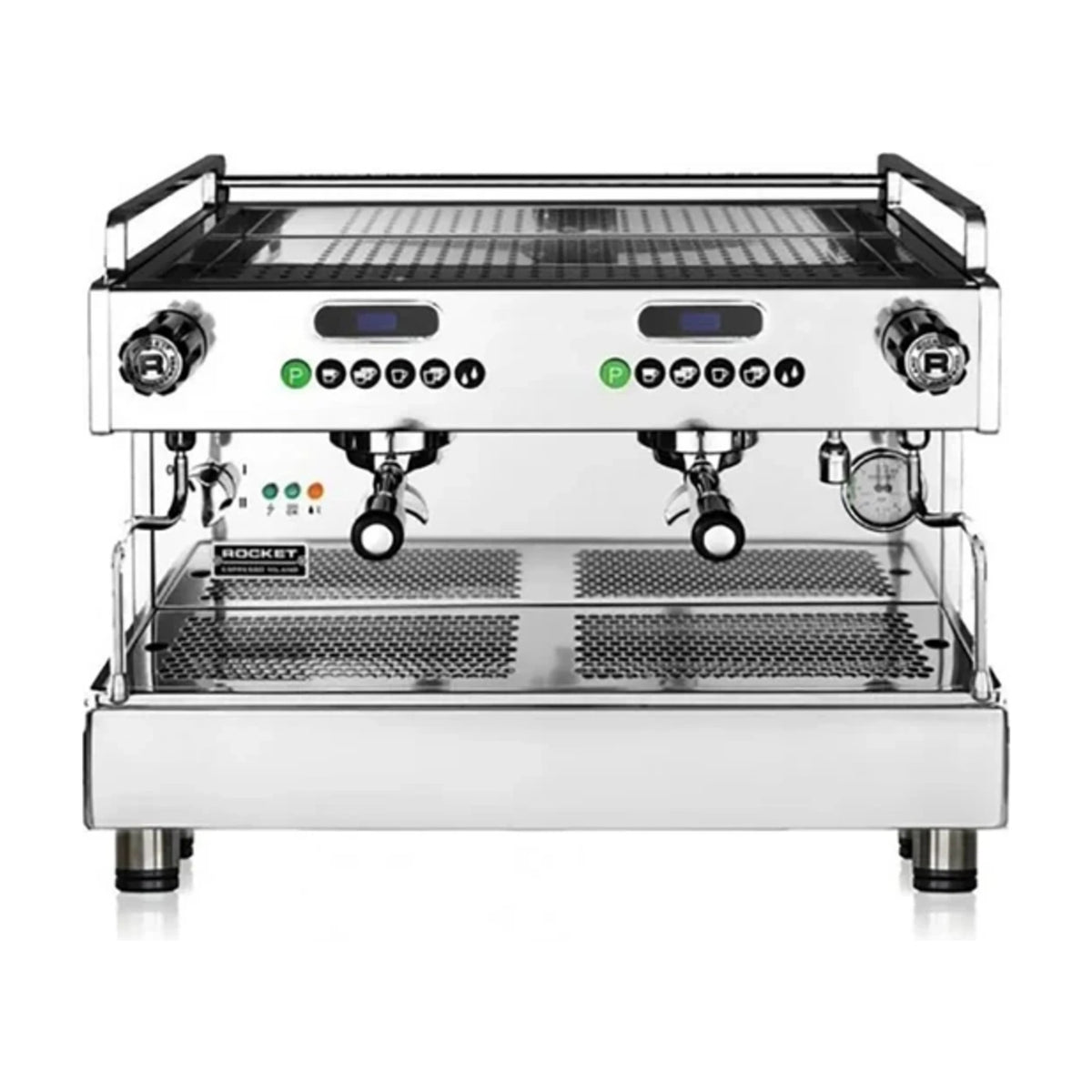 Coffee Machine BOXER Stainless Rocket Espresso Domestica – Front View on White