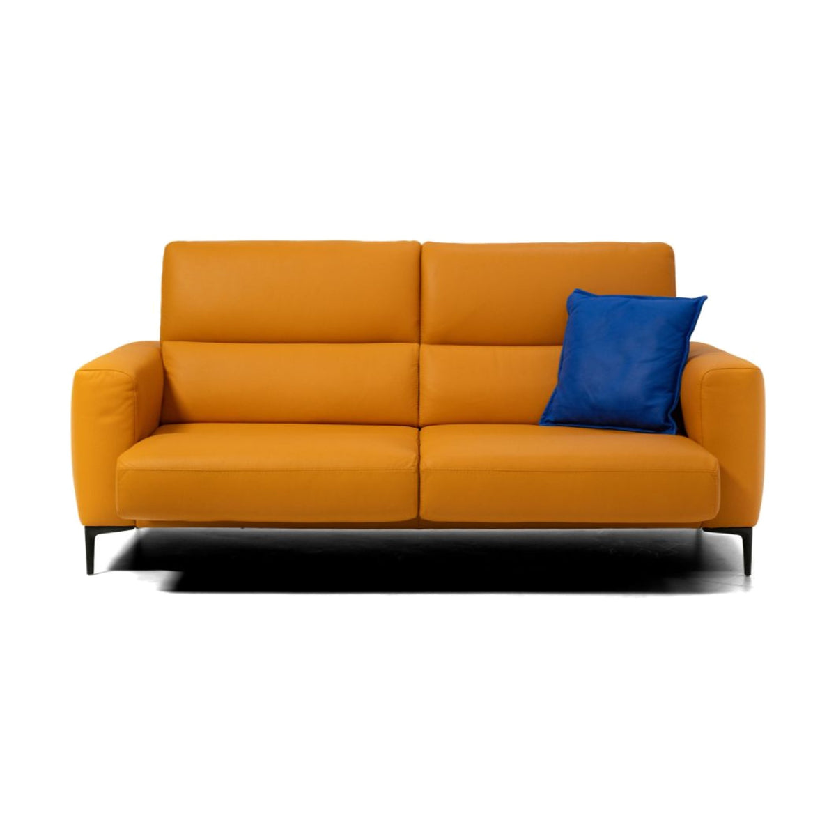 Egoitaliano Byron 2-Seater Sofa Mustard Fabric Domestica – Front View