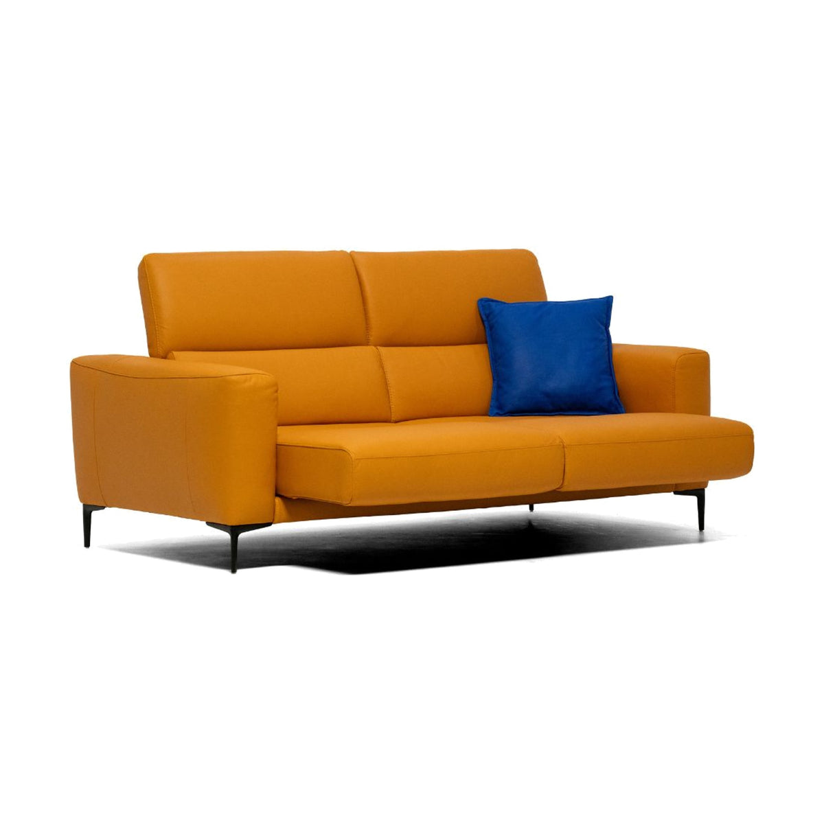 Egoitaliano Byron 2-Seater Sofa Mustard Fabric Domestica – Angle View