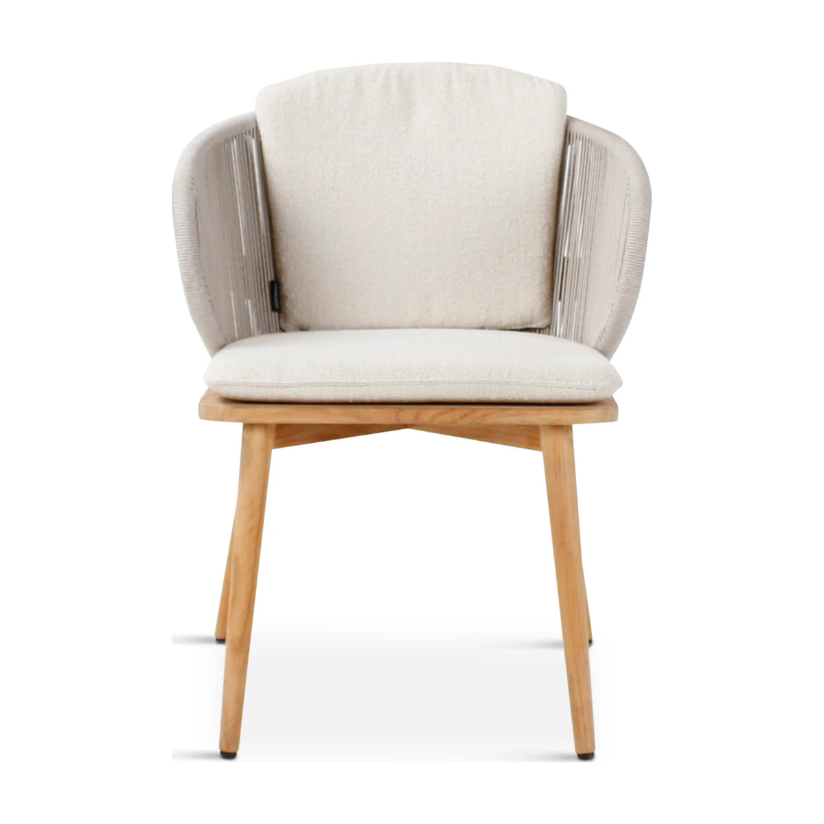 Armchair Gabor Natural Grey Clay Domestica – Front View on White