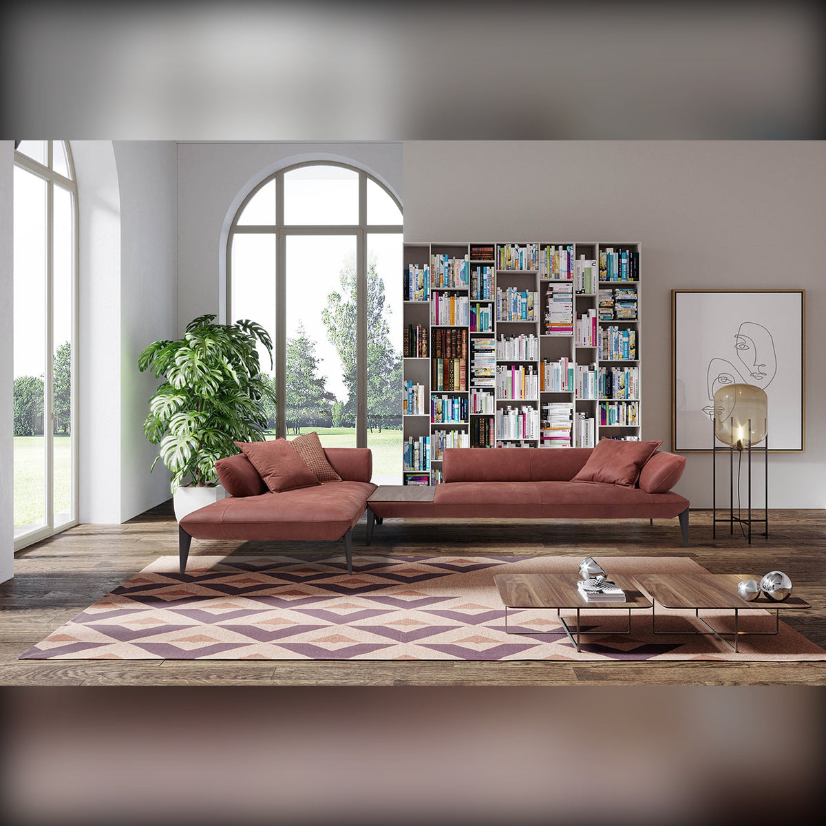Avenue Domestica – Lifestyle – In a Living Room with Arched Window