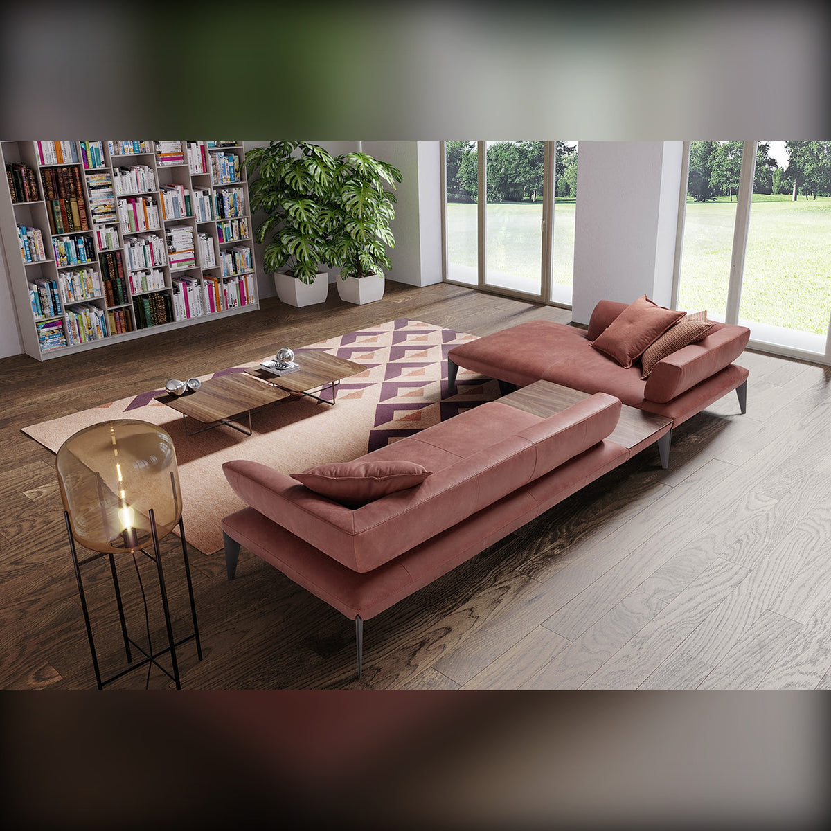 Avenue Domestica – Lifestyle – Overhead View with Bookshelves