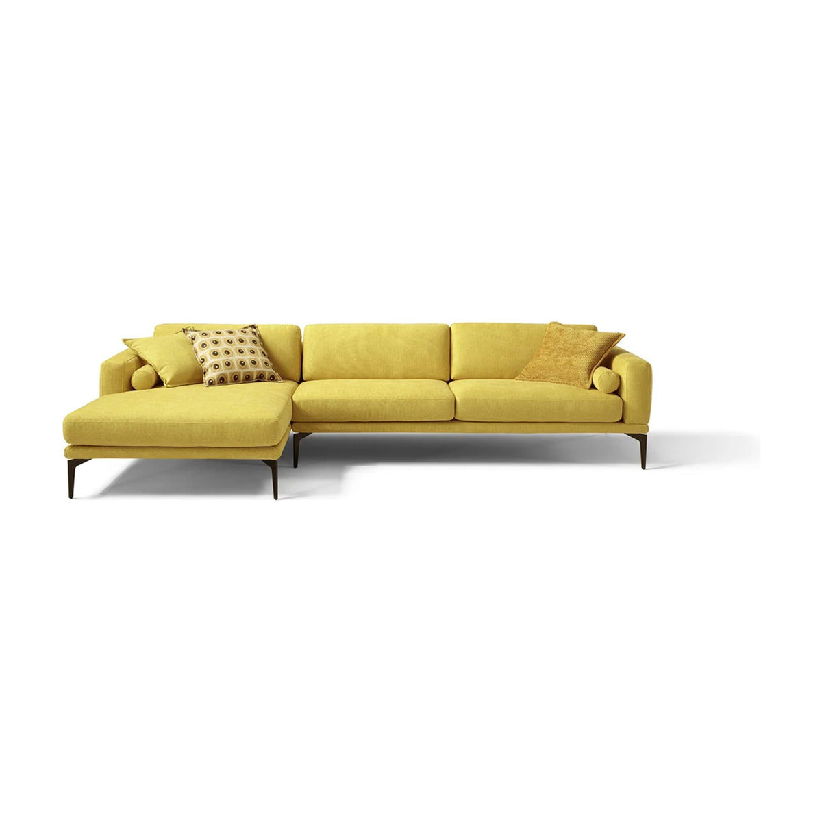 Masù Domestica – Shown in Yellow, Chaise Configuration, Front View on White
