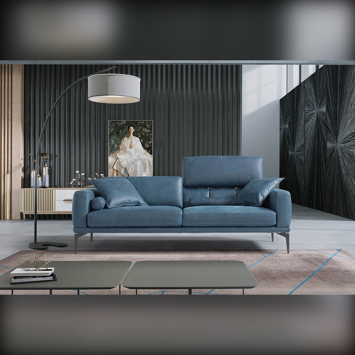 Divano 3P Masù Steel Blue Domestica – Lifestyle Living Room