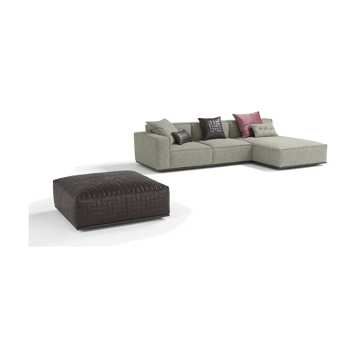 Plaza Domestica – Corner Configuration with Ottoman, Three Quarter View