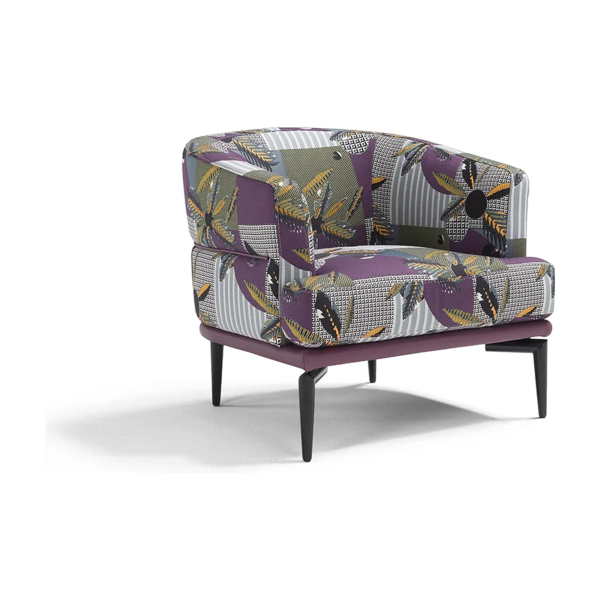 Bonnie Domestica – Three Quarter View in Patterned Fabric on White